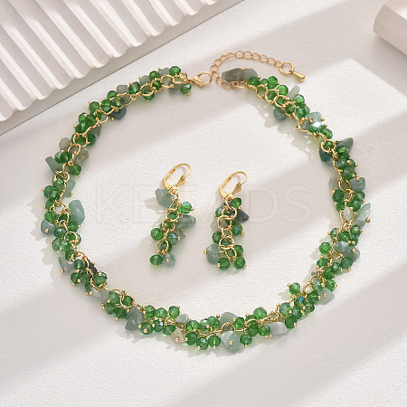 Fashionable Vintage Glass Jewelry Set QY6308-1