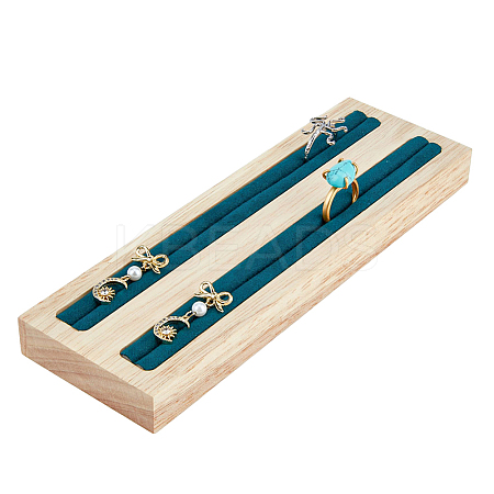 2-Slot Wood Ring Displays RDIS-WH0002-18B-1