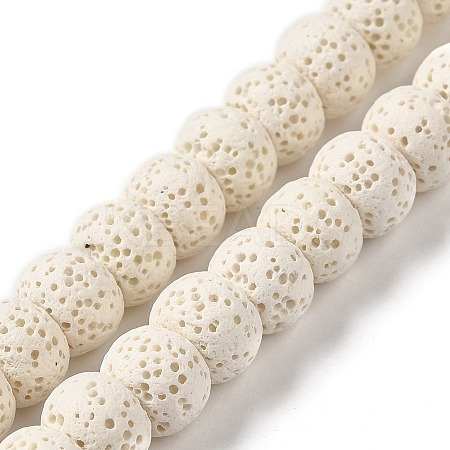Natural Lava Rock Dyed Beads Strands G-Z036-A01-04-1