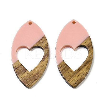 Resin and Walnut Pendants WOOD-I013-02C-1