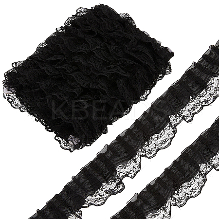 10M Polyester Pleated Lace Trim OCOR-CY0002-17C-1
