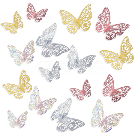 8 Sets 4 Colors PET Mirror Wall Stickers DIY-CP0009-15A-1