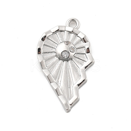 Brass Micro Pave Cubic Zirconia Pendants KK-L228-25A-P-1