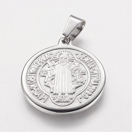 Non-Tarnish 304 Stainless Steel Pendants STAS-E117-04P-1