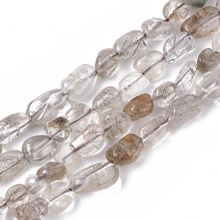 Natural Rutilated Quartz Beads Strands G-S363-028C-1