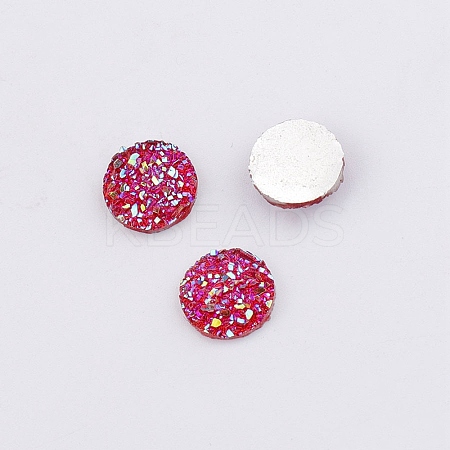 Druzy Resin Cabochons LS-RESI-WH0026-03A-03-1
