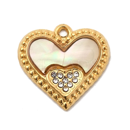 Natural White Shell Pendants STAS-P431-30G-02-1