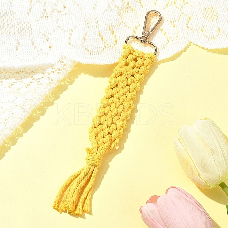 Hand-woven Cotton Pendant Decoration HJEW-YW00039-03-1