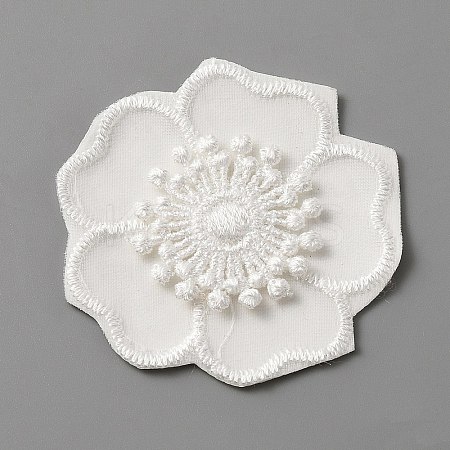Computerized Embroidery Lace Self Adhesive/Sew on Patches DIY-WH0410-49K-1