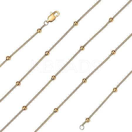 304 Stainless Steel Satellite Chain Necklaces for Women NJEW-SW00052-1