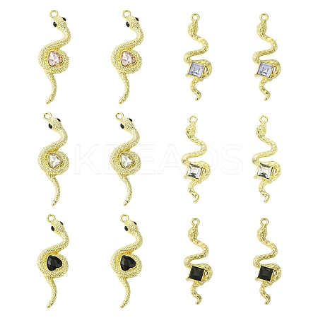 12Pcs 2 Styles Rack Plating Alloy Pendants FIND-FS0003-69-1