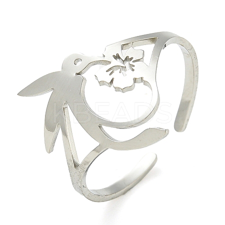304 Stainless Steel Open Rings LS-RJEW-S237-01P-1