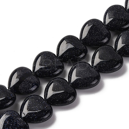 Synthetic Blue Goldstone Beads Strands G-I372-A12-02-1