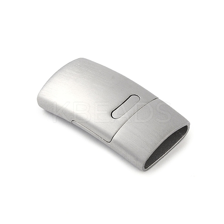 Tarnish Resistant 316 Stainless Steel Magnetic Clasps with Glue-in Ends STAS-Q211-45-01-1