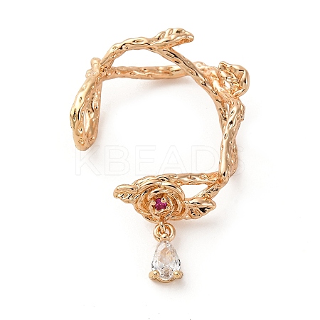 Brass Micro Pave Cubic Zirconia Findings KK-D378-20G-1
