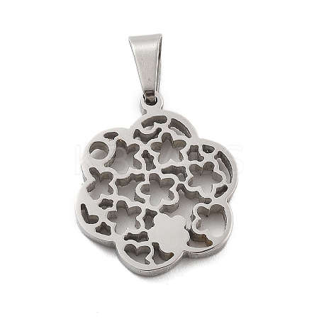 304 Stainless Steel Pendants STAS-F313-14P-1