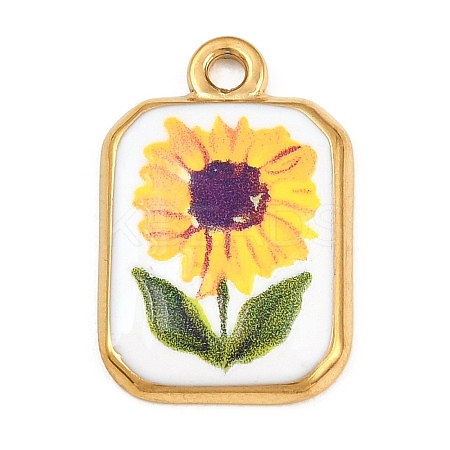 Printed 304 Stainless Steel Pendants SA-CBA7467-02B-G-1