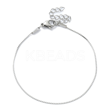 Non-Tarnish 304 Stainless Steel Serpentine Chain Bracelets BJEW-D020-01P-1