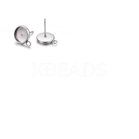 304 Stainless Steel Stud Earring Settings STAS-TAG0001-03P-1
