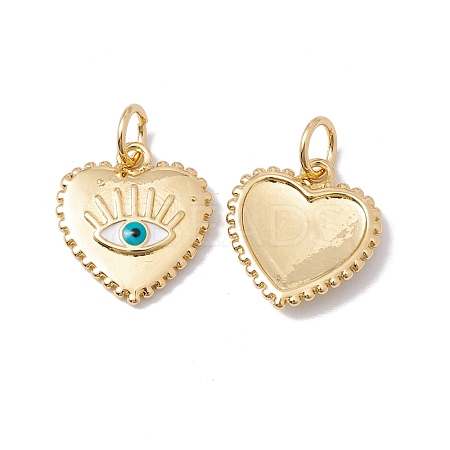 Rack Plating Brass Enamel Charms KK-C247-05G-1