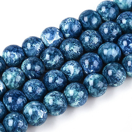 Baking Paint Glass Beads Strands DGLA-N016-8mm-10-1