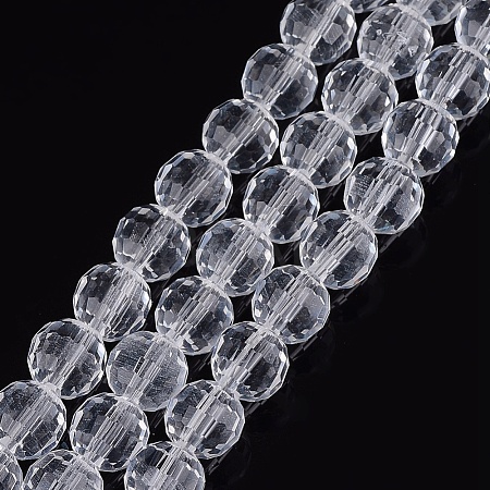 Transparent Glass Bead Strands X-GLAA-R095-8mm-15-1