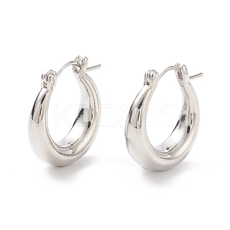 Brass Thick Hoop Earrings for Women EJEW-I270-02P-1