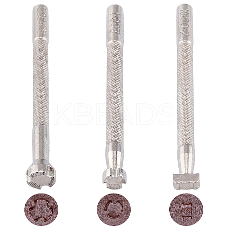 3Pcs 3 Styles Steel Leather Stamping Tools TOOL-CL0001-02-1