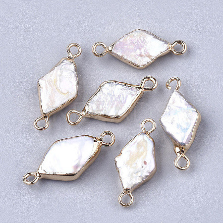 Natural Baroque Pearl Keshi Pearl Links connectors LS-PEAR-T003-07-1