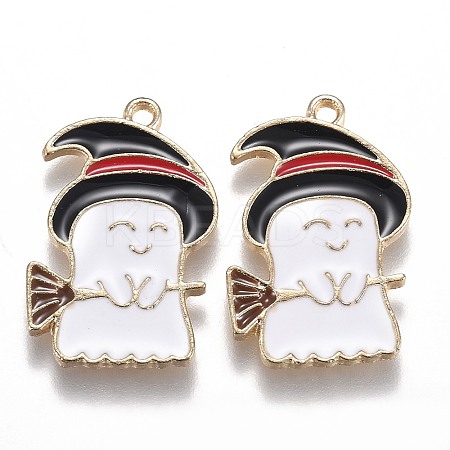 Halloween Theme Alloy Enamel Pendants ENAM-J649-03LG-1