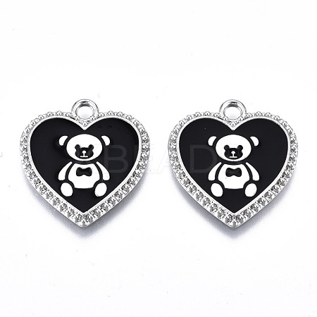 Eco-Friendly Alloy Enamel Pendants ENAM-Q437-042P-01-NR-1
