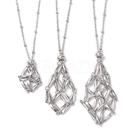Non-Tarnish 3Pcs 3 Styles 304 Stainless Steel Necklace Makings NJEW-JN04899-01-1