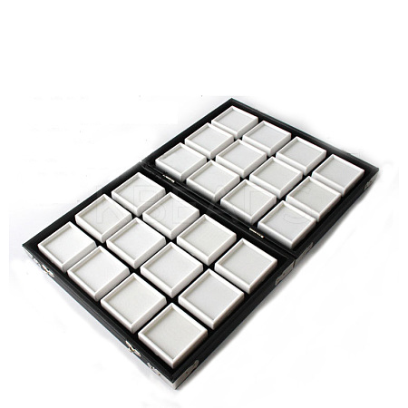 Rectangle Black PU Leather Display Trays CON-H020-24-1