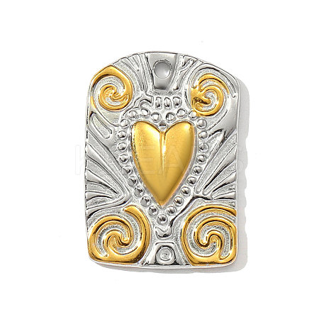 304 Stainless Steel Pendants STAS-OY002-70G-1