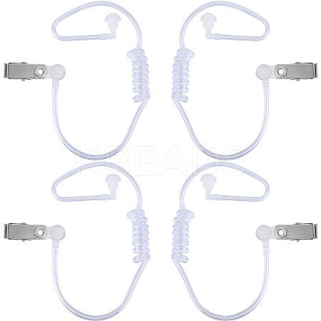 5Pcs PVC Plastic Replacement Acoustic Coil Tube with Earbuds KY-BBC0001-04-1