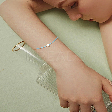 1Pc Adjustable Waxed Cord Bracelets BJEW-LP0002-41B-1