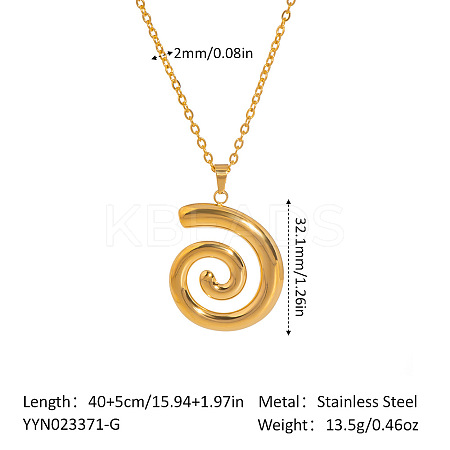 Minimalist Ocean 304 Stainless Steel Pendant Necklaces for Women LS-HW3248-2-1