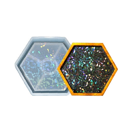 Silicone Laser Effect Cup Mat Molds X-DIY-C061-03A-1