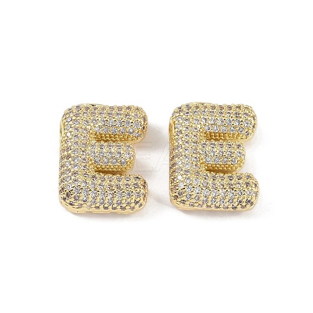Brass Micro Pave Clear Cubic Zirconia Pendants KK-Z041-01G-E-1