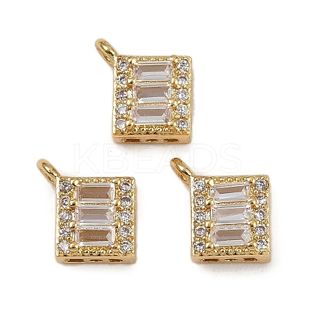 Brass Micro Pave Cubic Zirconia Pendants KK-A257-12A-G-1