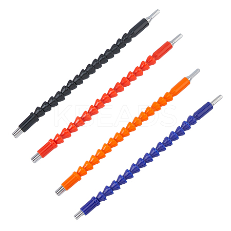 4Pcs 4 Colors Plastic and Carbon Steel Electric Drill Hose Connection Shaft FIND-DC0005-42-1