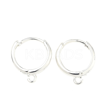 Brass Hoop Earring Findings KK-G557-11S-1