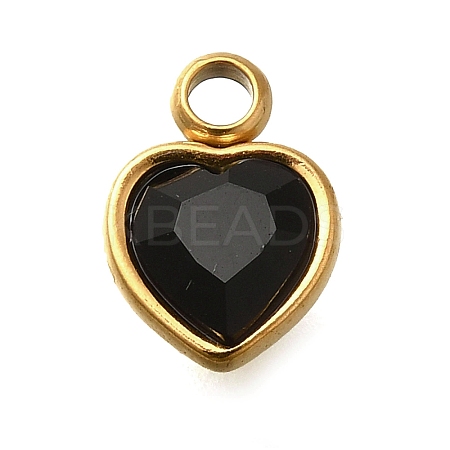 304 Stainless Steel with Rhinestone Pendants STAS-Q346-01G-05-1