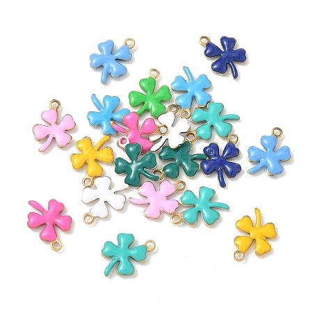201 Stainless Steel Enamel Charms X-STAS-C138-01G-1