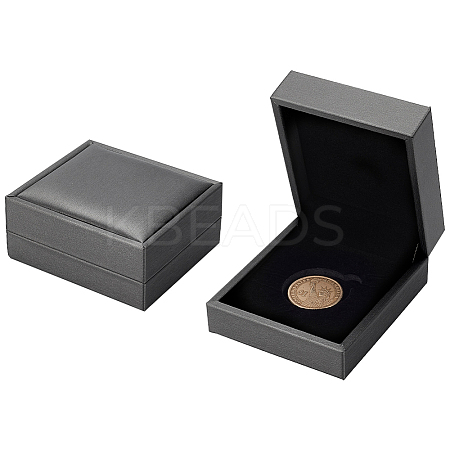 Rectangel PU Imitation Leather Coin Storage Boxes CON-WH0086-102B-01-1