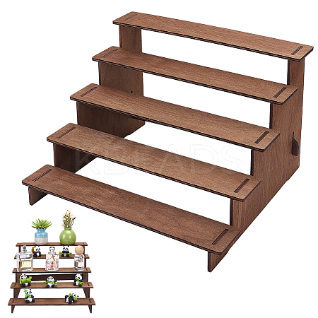 5-Tier Wood Organizer Display Riser Holder for Cupcake ODIS-WH0099-202-1