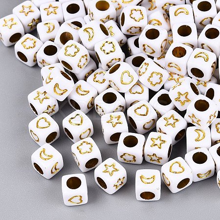 Opaque Acrylic Beads SACR-Q001-09A-1