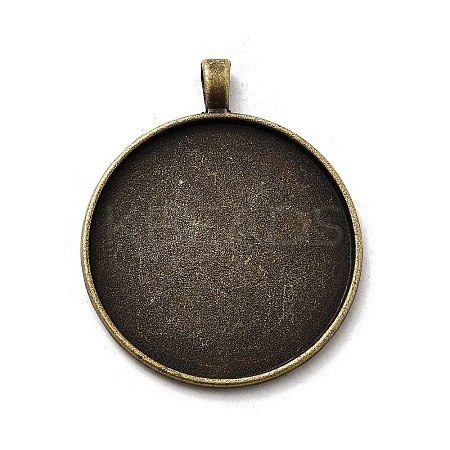 Vintage Tibetan Style Alloy Large Pendant Cabochon Settings TIBEP-M018-117AB-NF-1