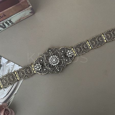 Alloy Crystal Rhinestone Flower Bride Wedding Dree Chain Belts FS-WG3EE17-04-1