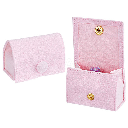 Bag Shaped Velveteen Ring Storage Boxes with Snap Button TP-WH0015-13A-1